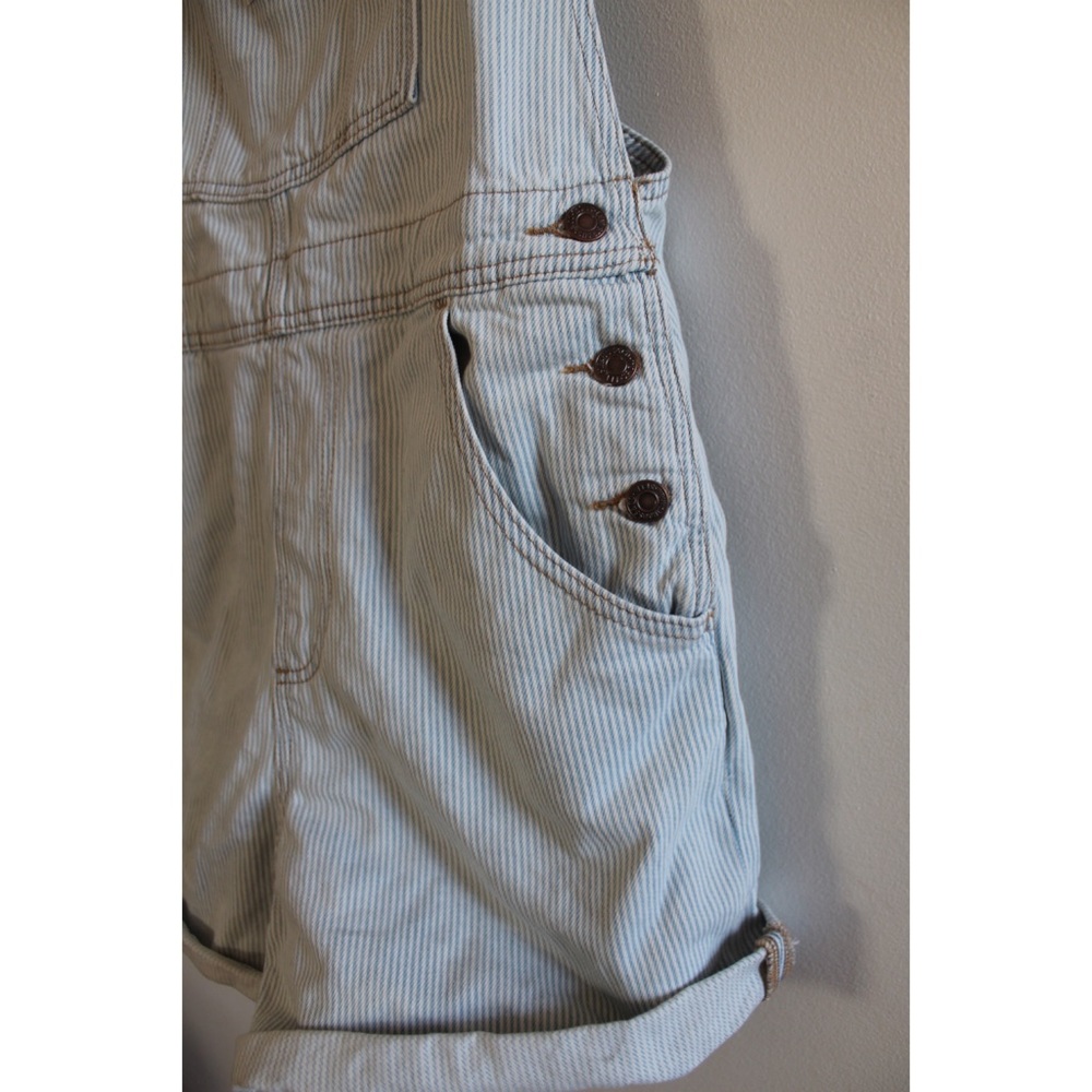 levi’s railroad stripe vintage denim shortalls - Picture 8 of 12